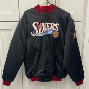 Y2K 2000s NBA Fusion Reebok Philadelphia 76ers Bomber Jacket